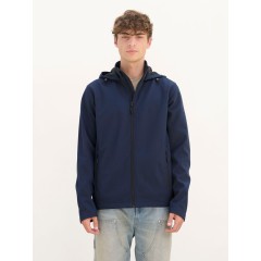 Куртка софтшелл с капюшоном мужская Race Men, темно-синяя, размер L