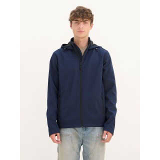 Куртка софтшелл с капюшоном мужская Race Men, темно-синяя, размер L