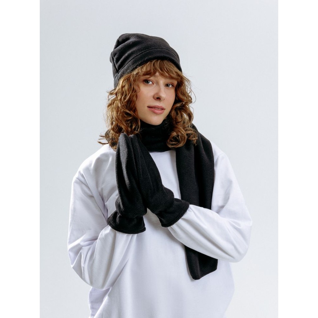 Шапка Fleecy, черная