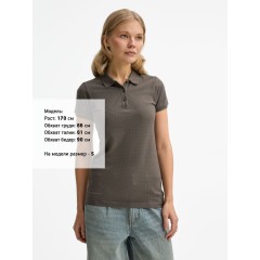 Рубашка поло женская Brandy Women темно-серый с белым, L