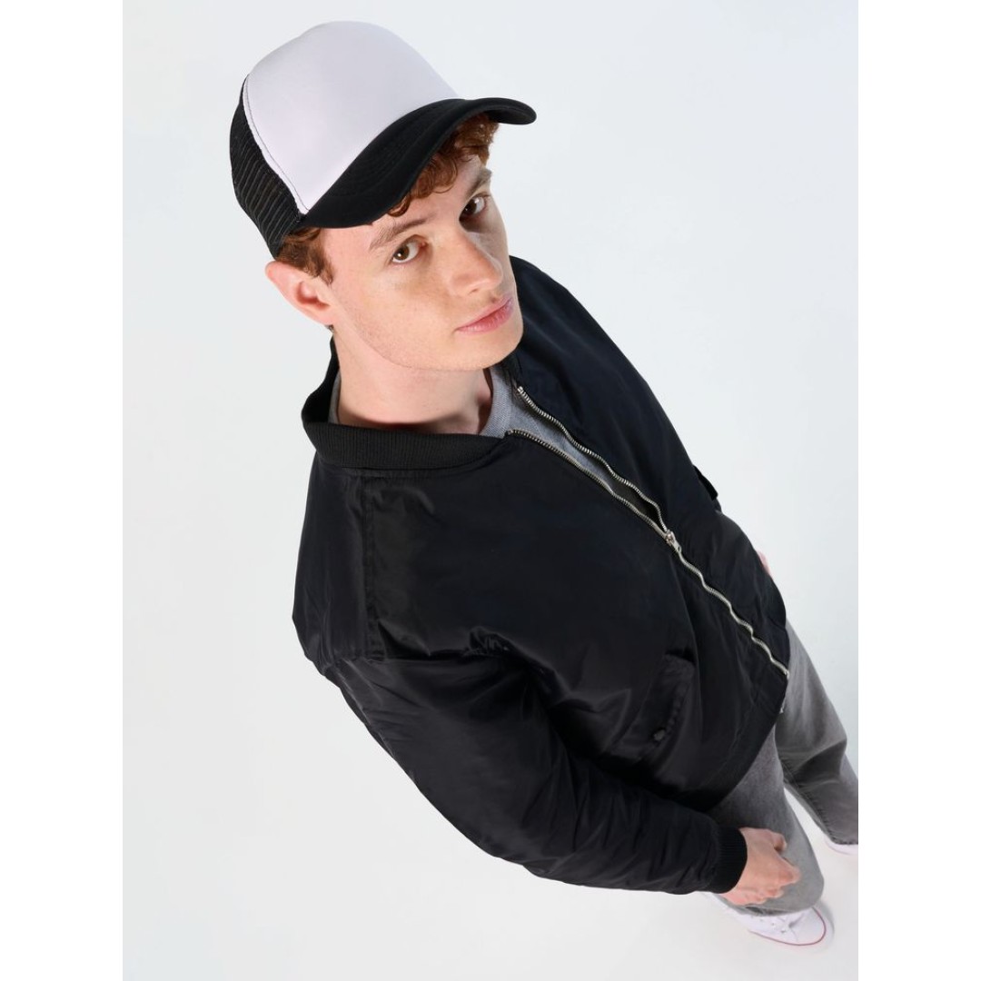 Бейсболка Bubble, черная с белым