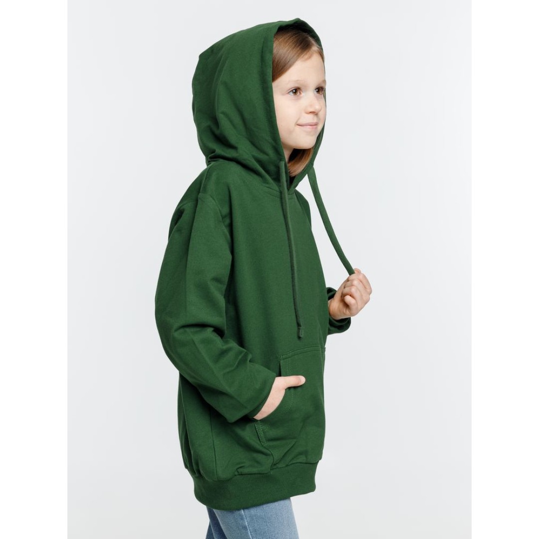 Худи детское Kirenga Kids 2.0, темно-зеленое, 6 лет