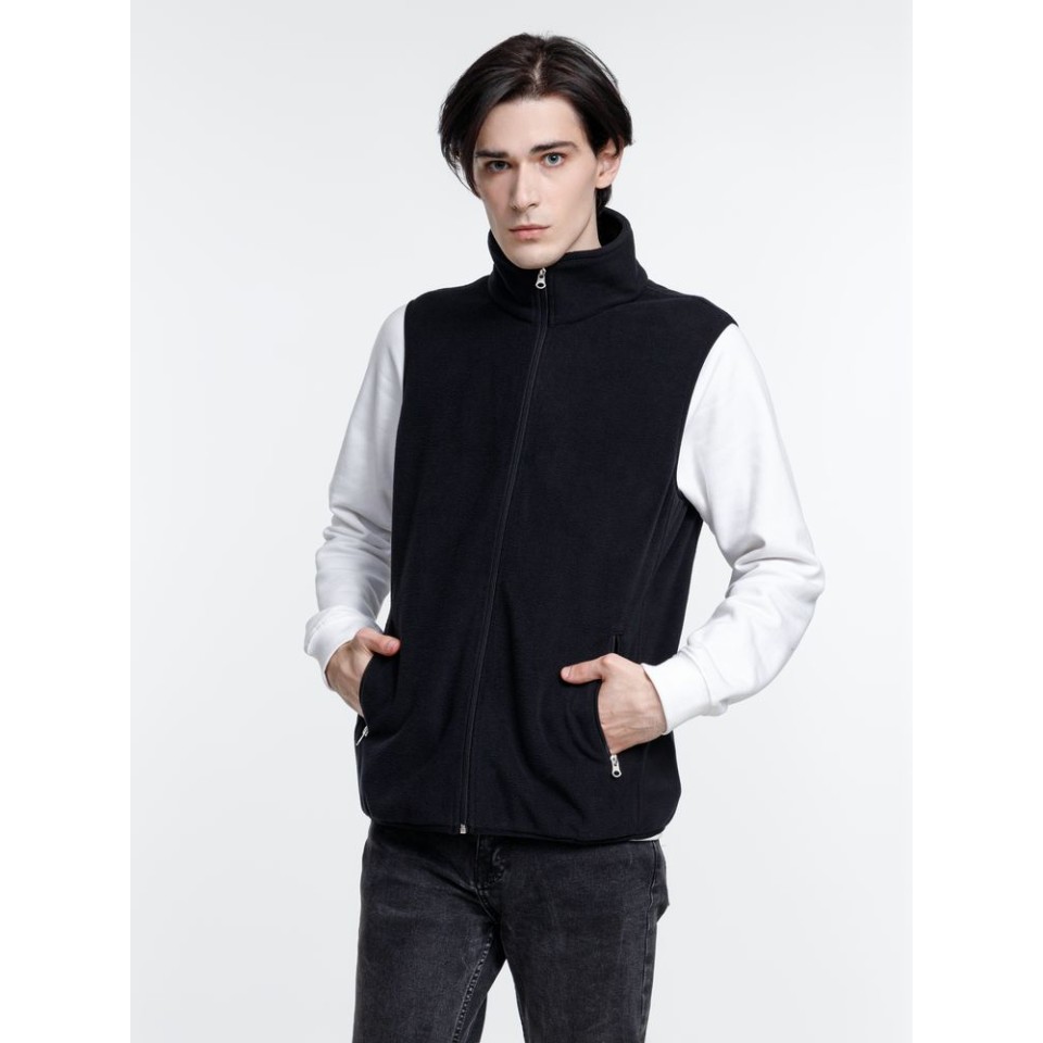 Жилет флисовый унисекс Nesse, черный, размер XS/S