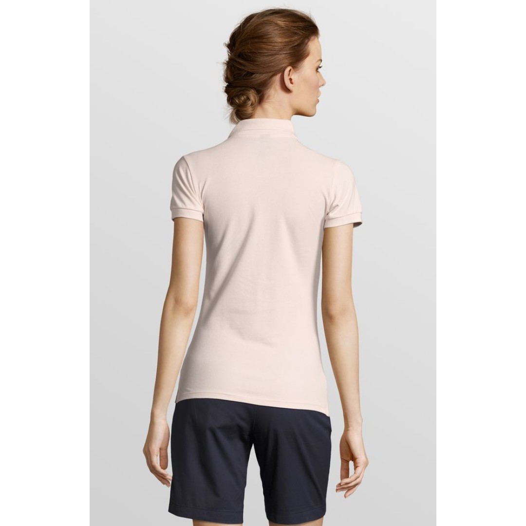Рубашка поло женская People 210 нежно-розовая, XXL