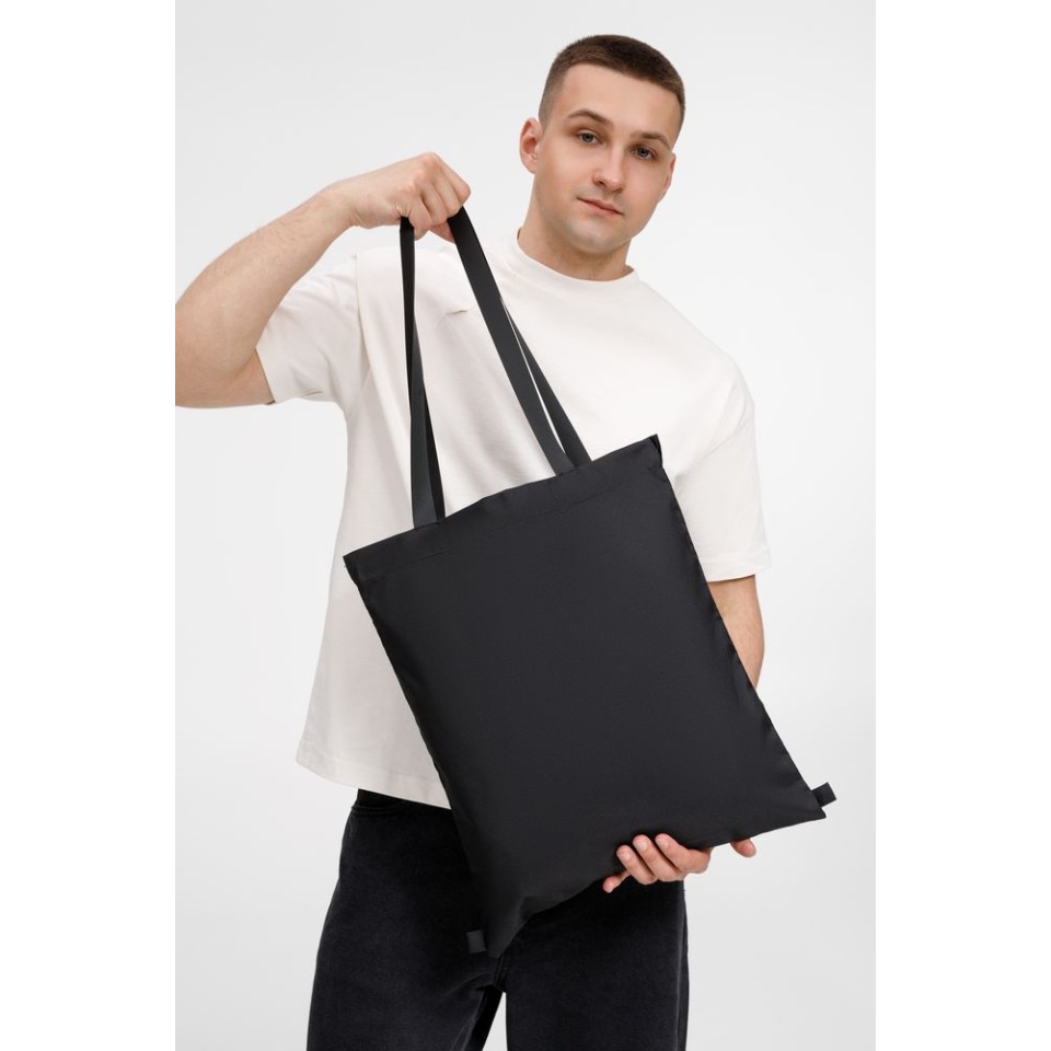 Шопер B3, черный с черными ручками