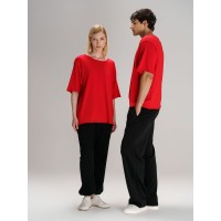 Футболка оверсайз унисекс Vozduh, красная, размер XS/S