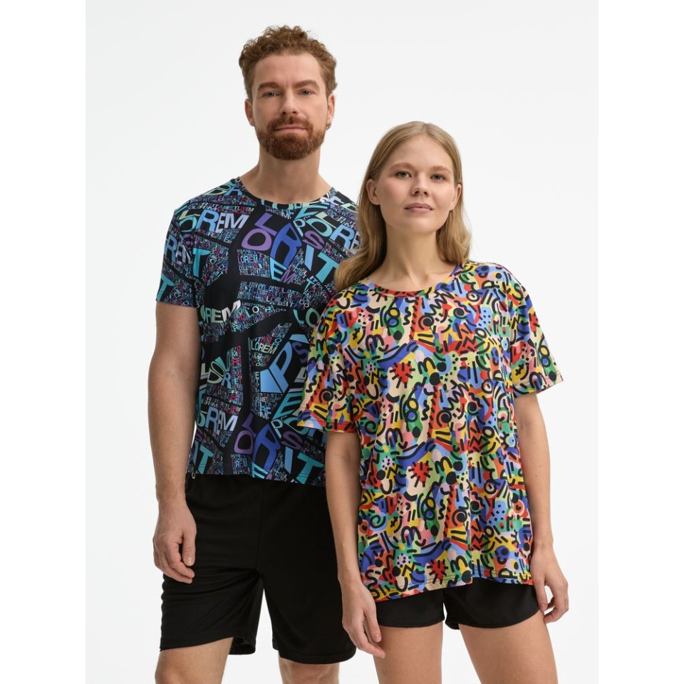 Футболка унисекс Senti с полной запечаткой на заказ, размер S