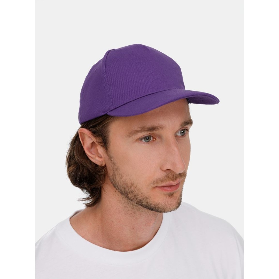 Бейсболка Long Beach, темно-фиолетовая