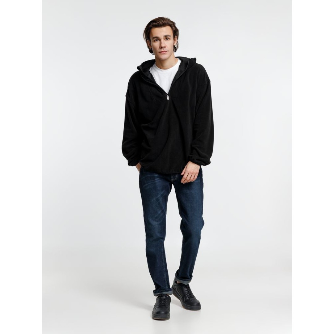 Анорак флисовый унисекс Fliska, черный