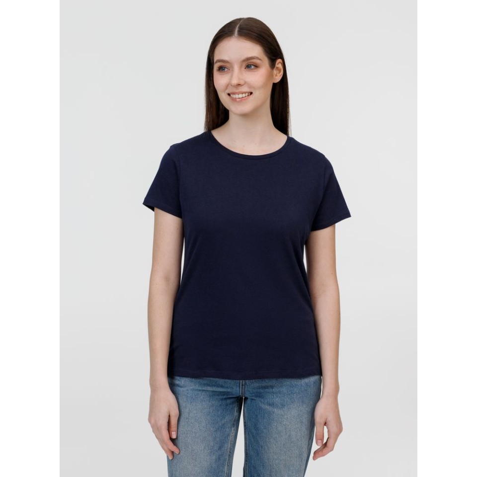 Футболка женская E150 темно-синяя, L