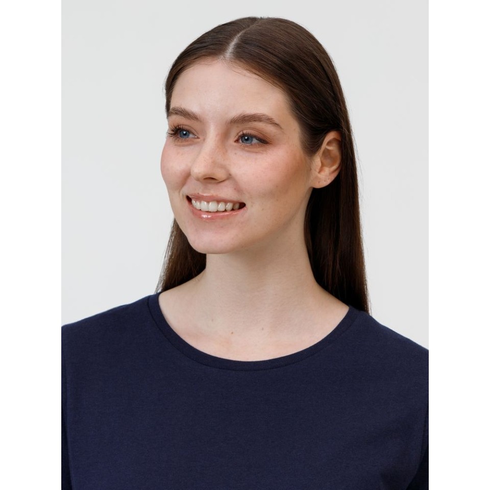 Футболка женская E150 темно-синяя, L