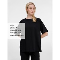 Футболка оверсайз унисекс Avenu, черная