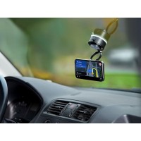 Вакуумный магнитный держатель airFix, черный с серым