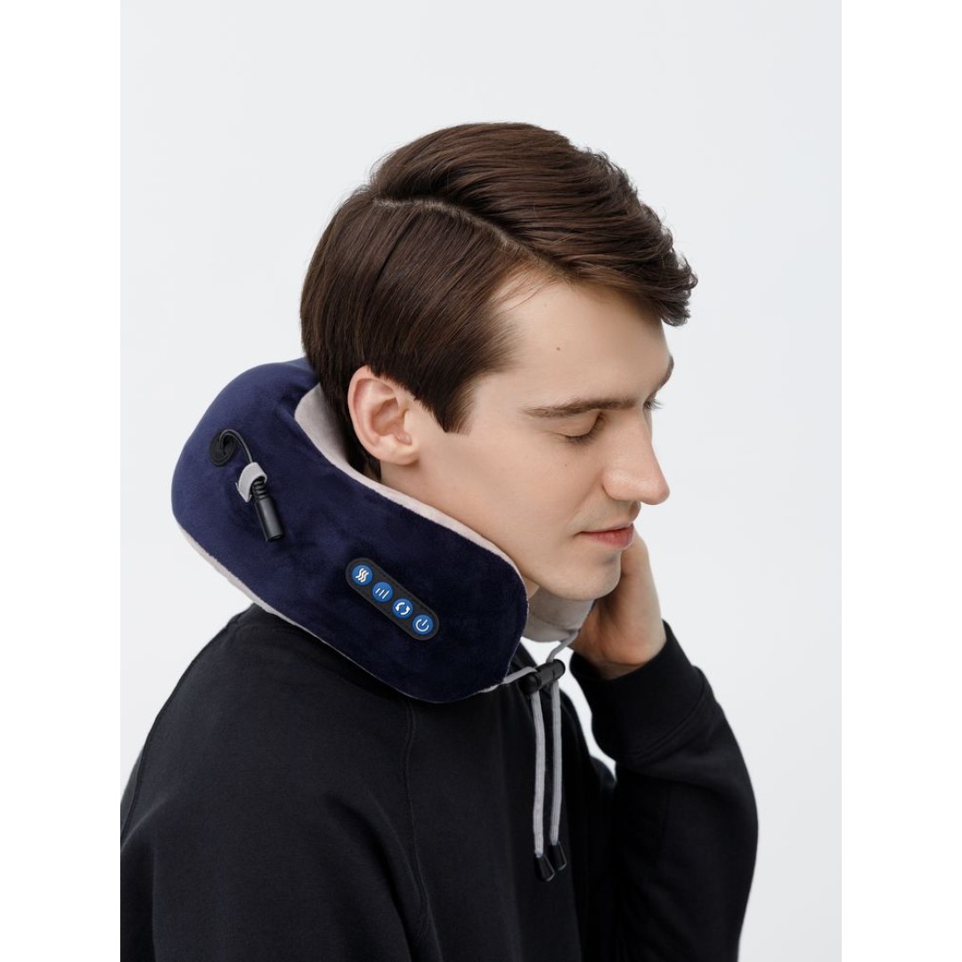 Дорожная подушка-массажер inRelax, синяя