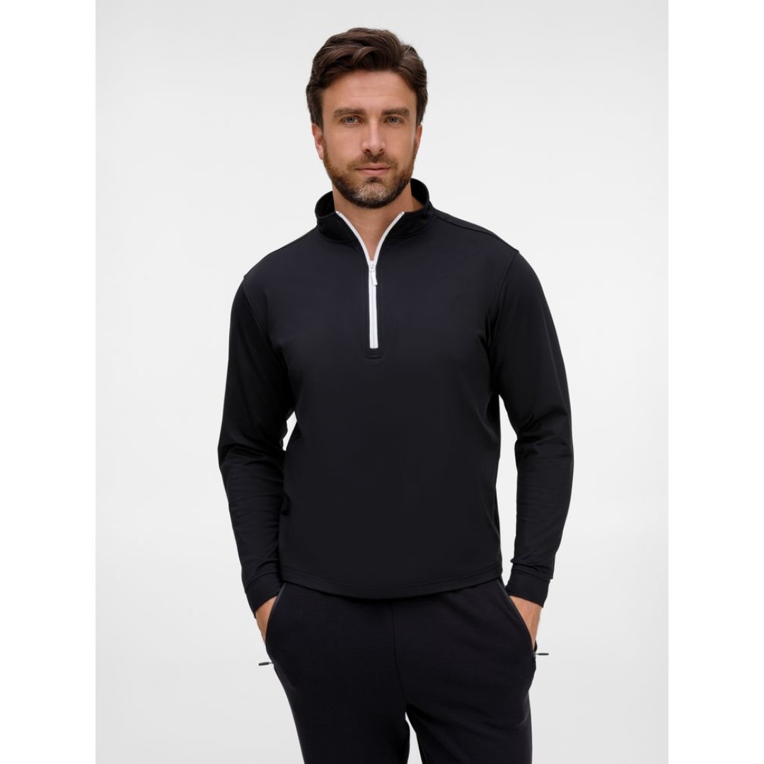 Свитшот на молнии из бифлекса Morfiss, черный, размер XS/S