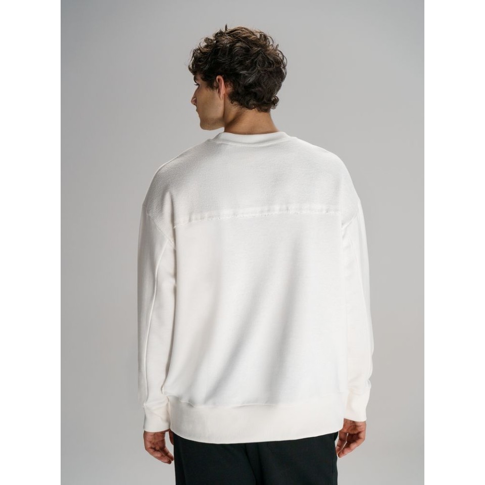 Свитшот оверсайз унисекс Vozduh, молочно-белый, размер XS/S