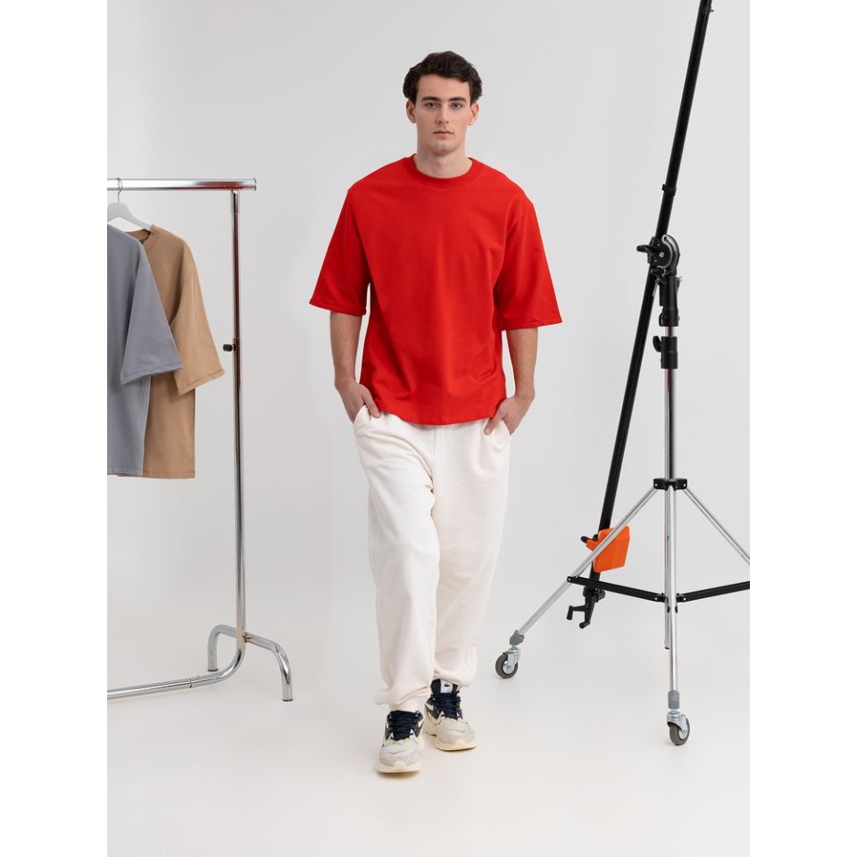 Футболка оверсайз унисекс Kosmos 2.0, красная, размер XS/S