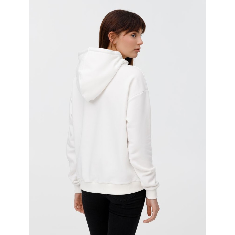 Толстовка унисекс оверсайз на молнии Zippy Terry, белая