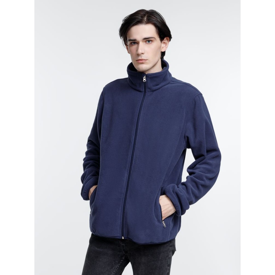 Куртка флисовая унисекс Nesse, темно-синяя, размер XS/S