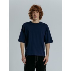 Футболка оверсайз унисекс Base Space, темно-синяя, размер XL/XXL