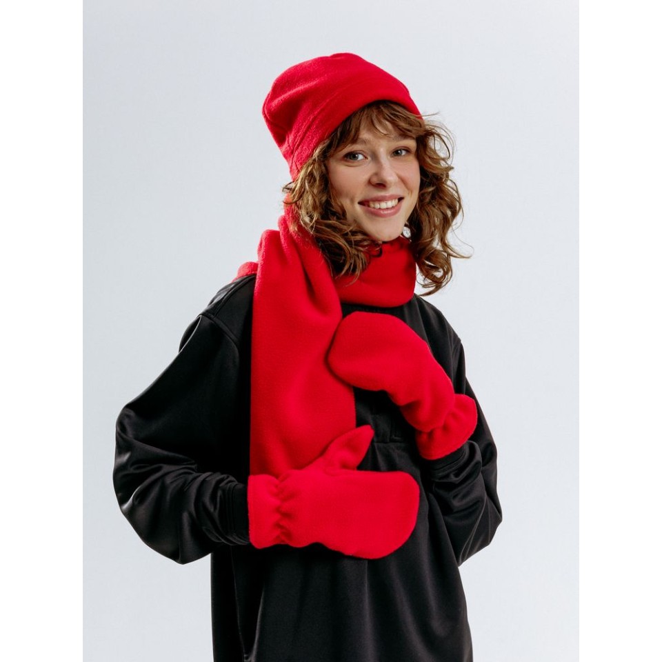 Шапка Fleecy, красная