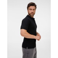 Рубашка поло унисекс Upswing, черная