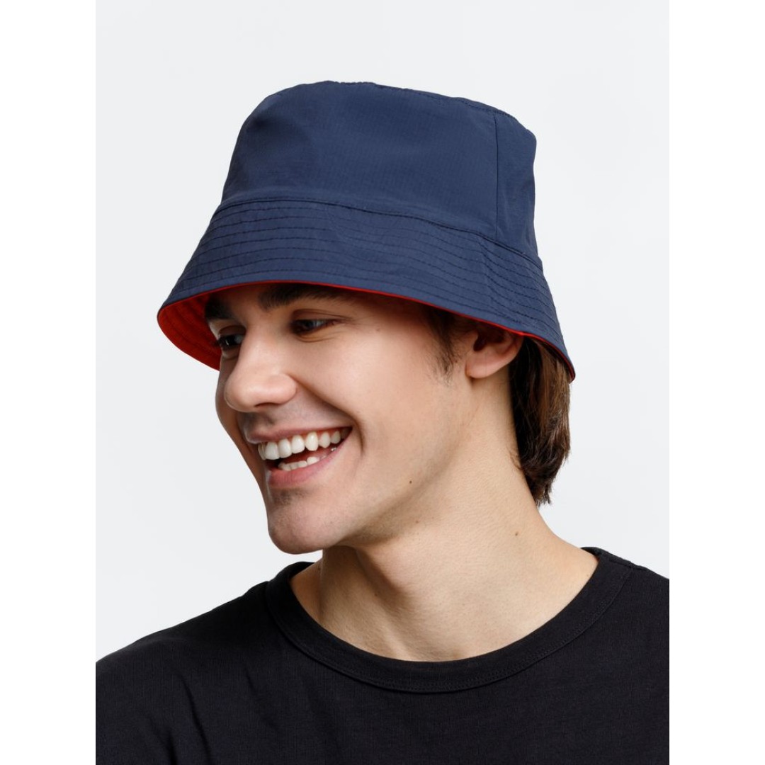 Панама Nylon двусторонняя, темно-синяя с красным, размер S/M