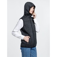 Жилет с капюшоном унисекс Gotland, черный, размер S