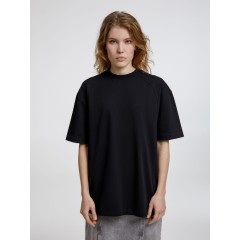 Футболка оверсайз унисекс Sideline, черная, размер XS/S