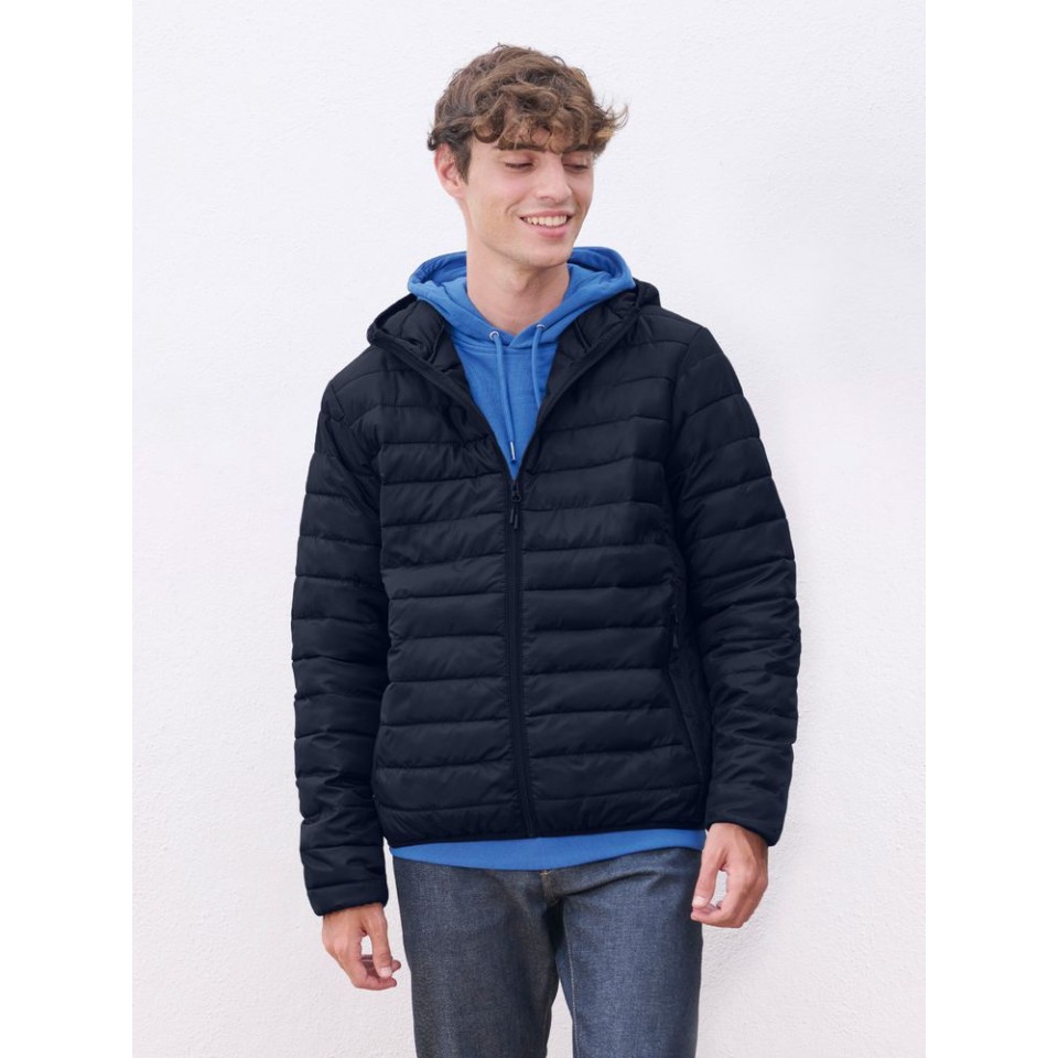 Куртка с капюшоном мужская Stream Men, темно-синяя, размер S