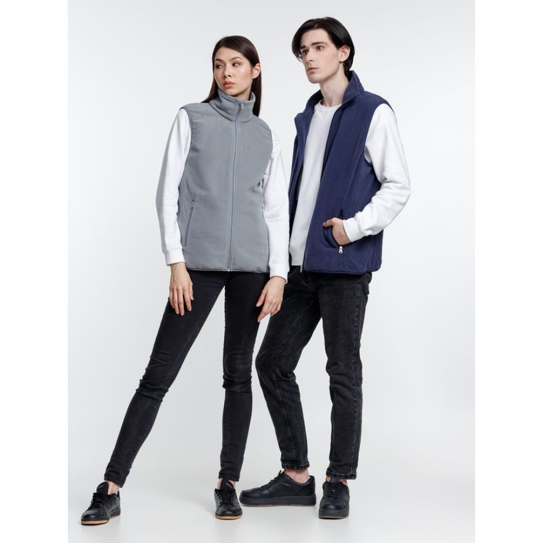 Жилет флисовый унисекс Nesse, темно-синий, размер XS/S