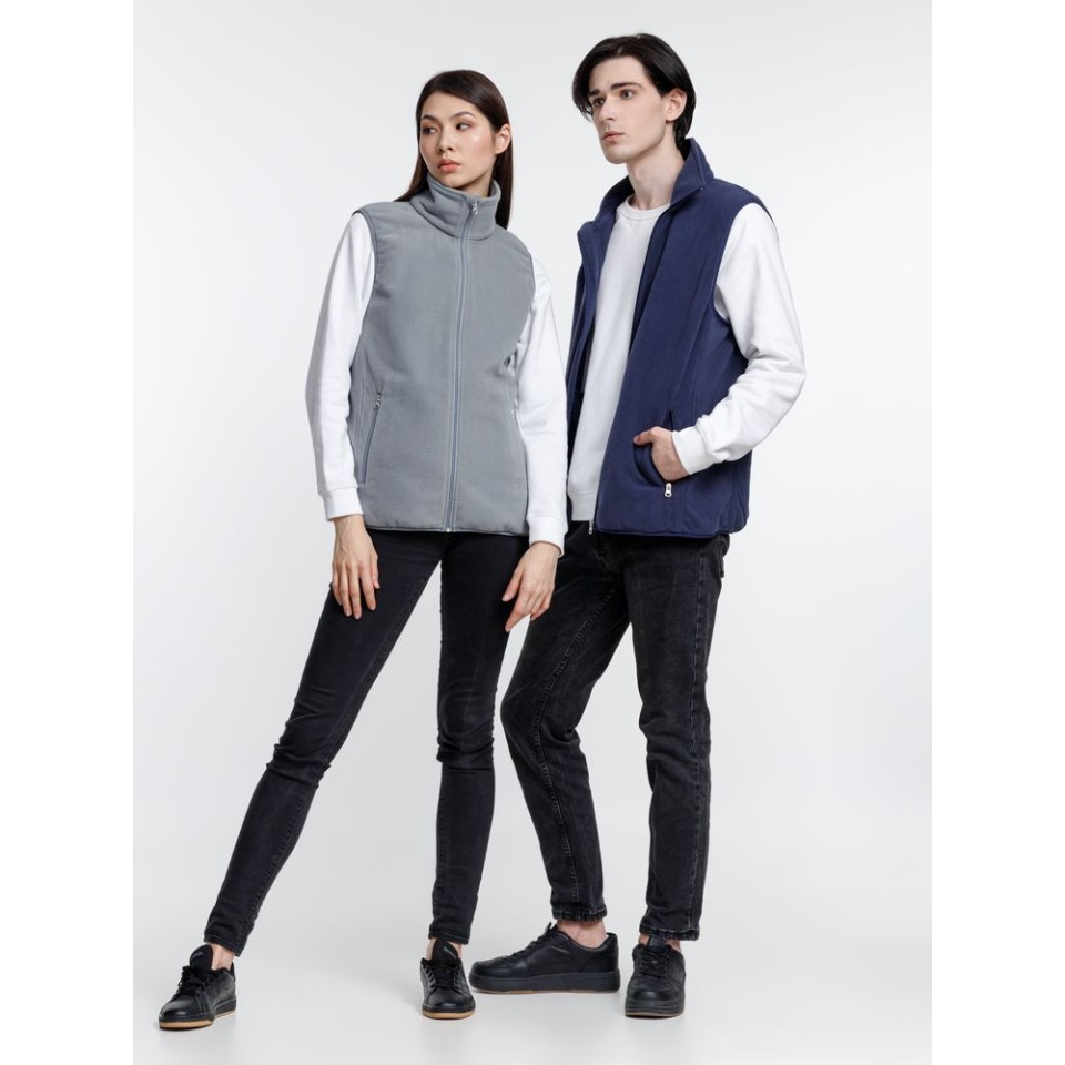 Жилет флисовый унисекс Nesse, темно-синий, размер XS/S