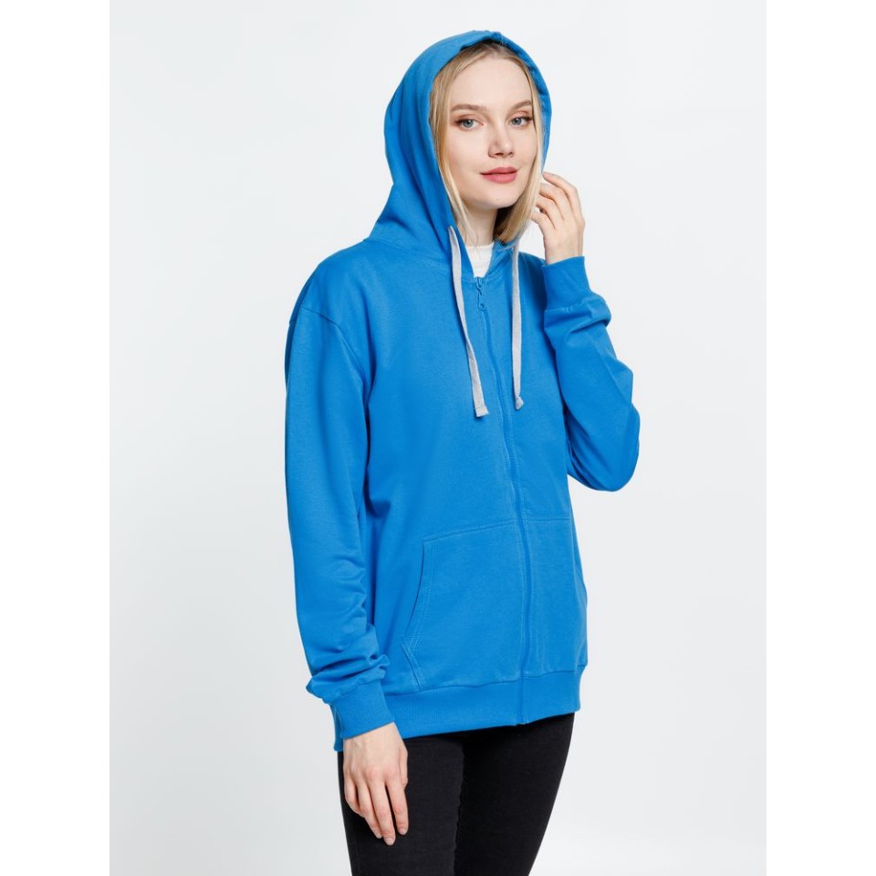 Толстовка на молнии с капюшоном Siverga, бирюзовая, размер XS