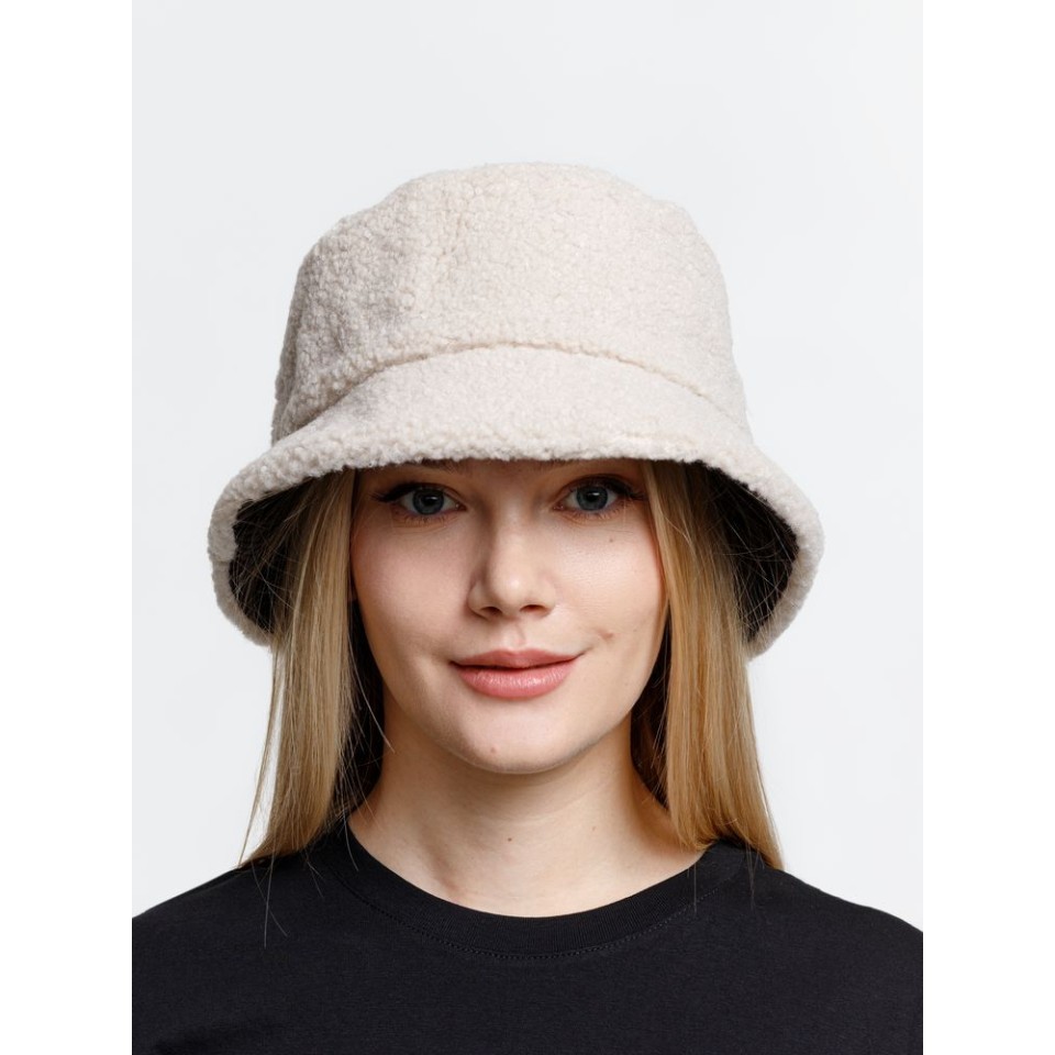 Панама Bucket двусторонняя, темно-серая с бежевым, размер S/M