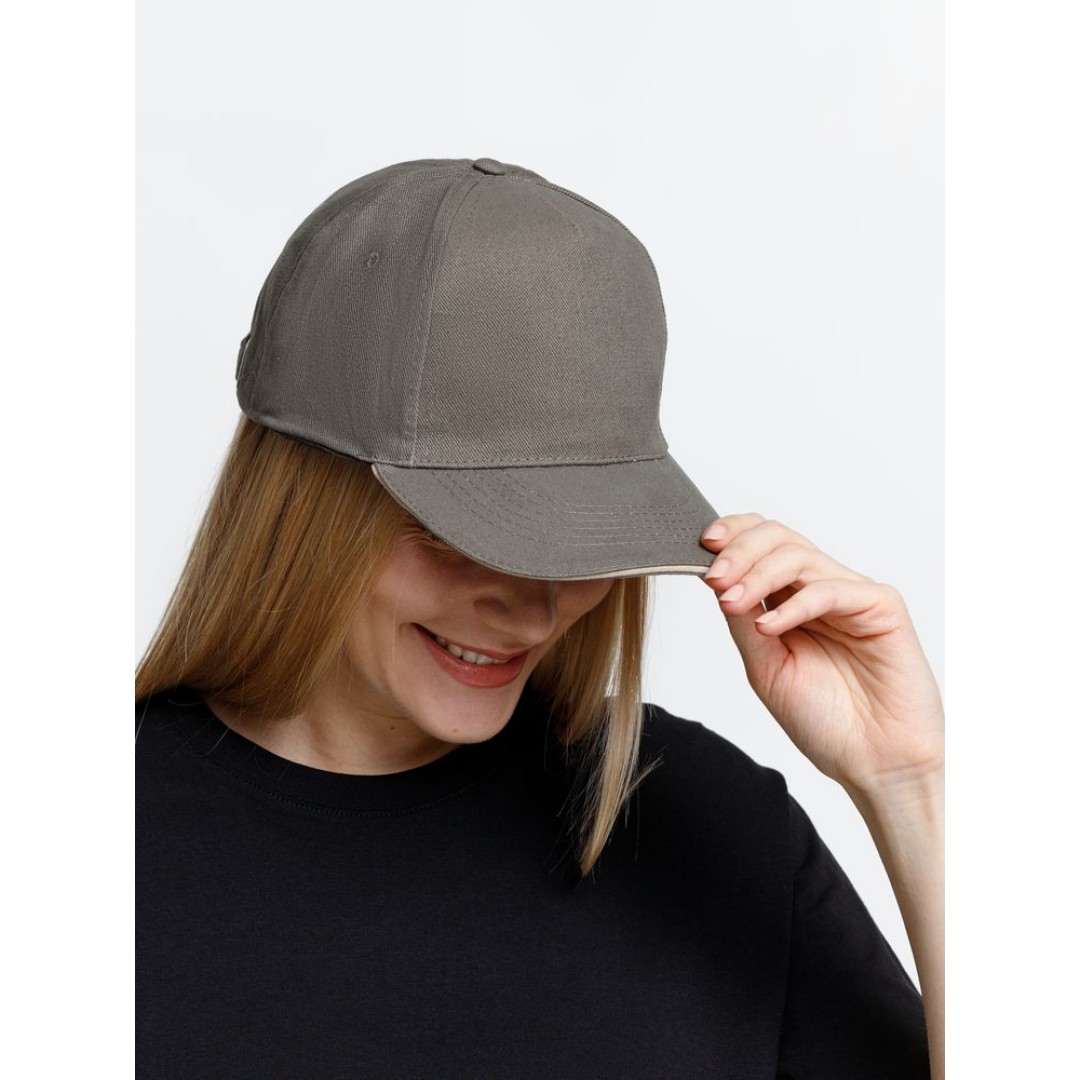 Бейсболка Long Beach, хаки с бежевым