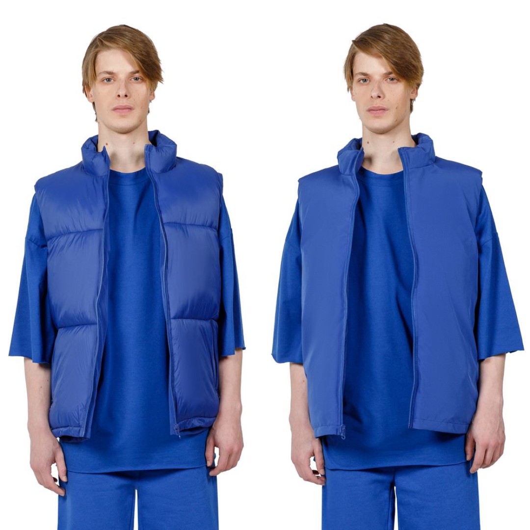 Жилет двусторонний V2, синий, размер XS/S