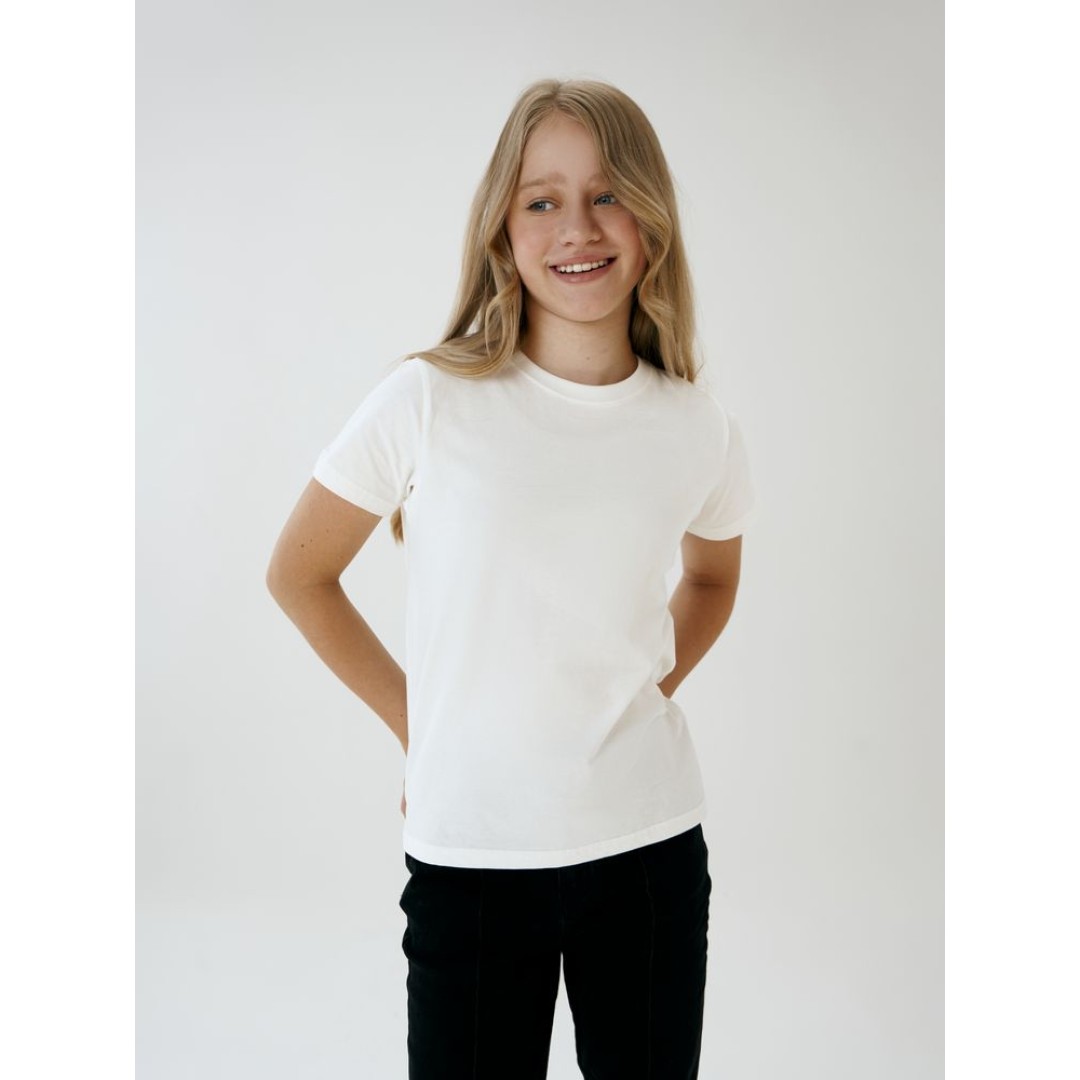 Футболка детская T-Bolka Kids, белая (теплый оттенок)