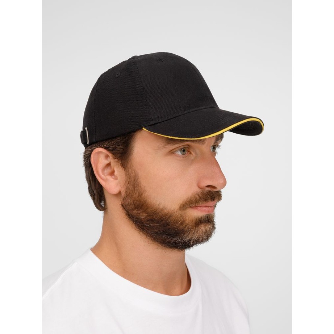 Бейсболка Buffalo, черная с желтым