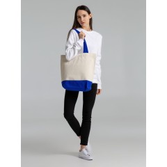 Холщовая сумка Shopaholic, ярко-синяя