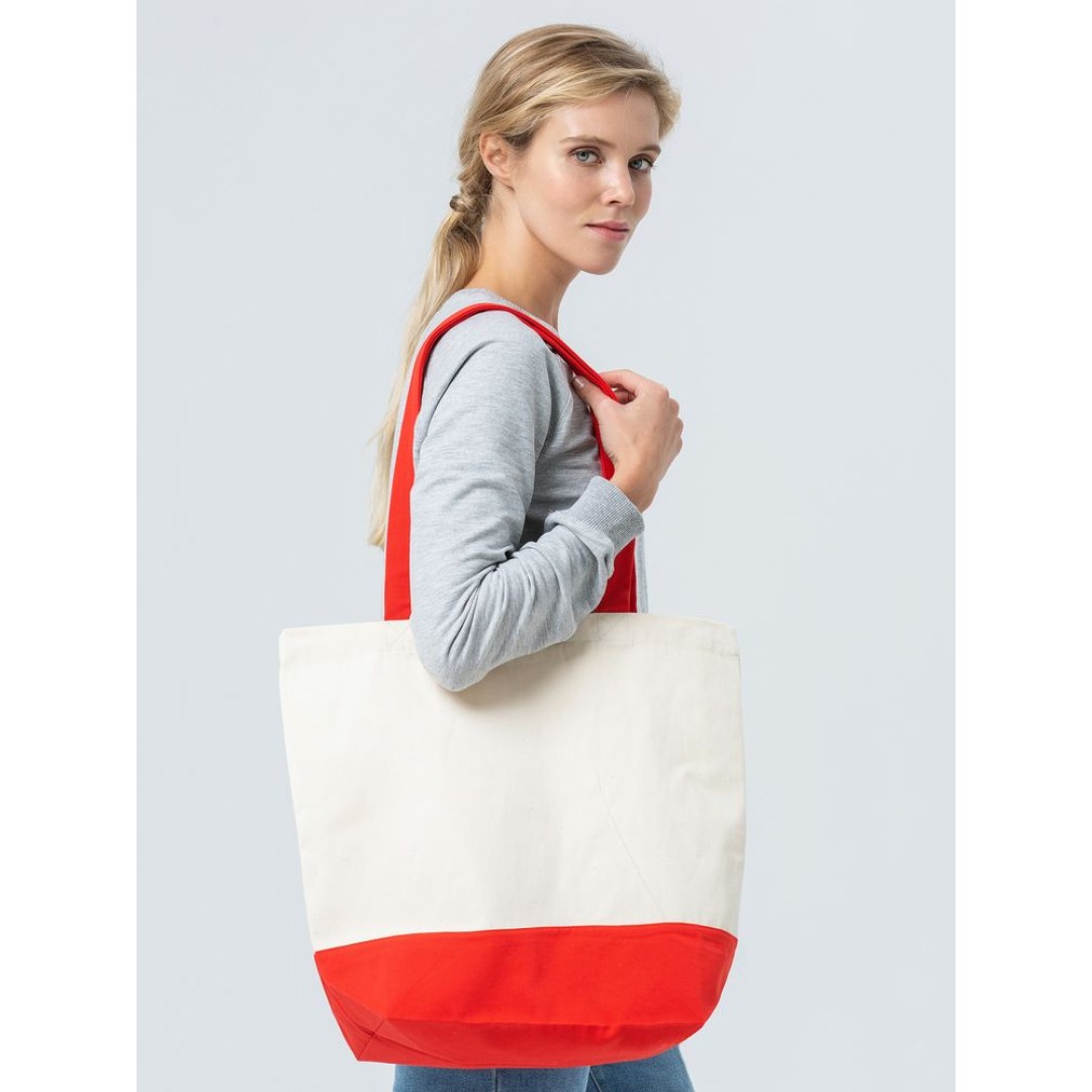 Холщовая сумка Shopaholic, красная