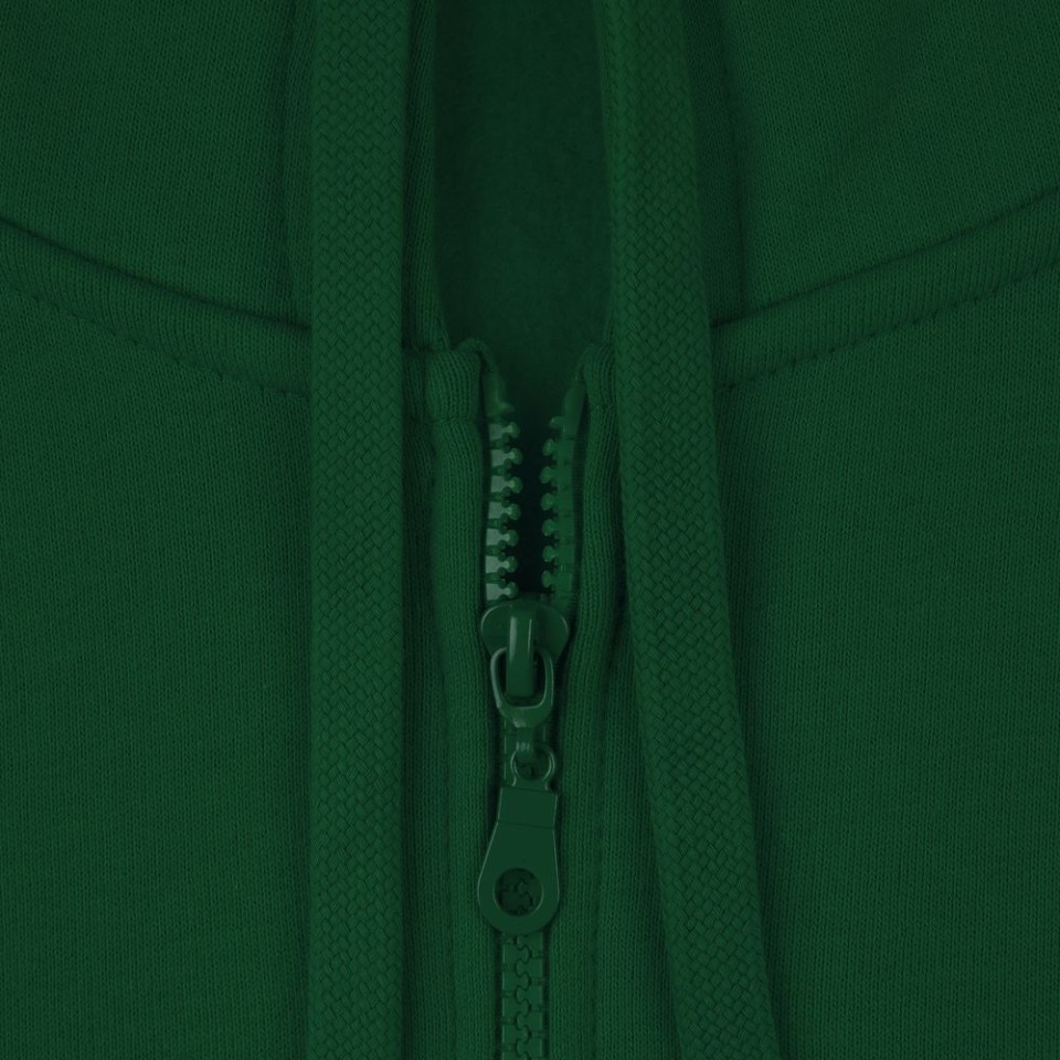 Толстовка на молнии с капюшоном Siverga Heavy 2.0, темно-зеленая, размер M