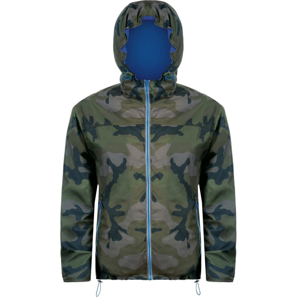 Ветровка Skate, камуфляж с синим