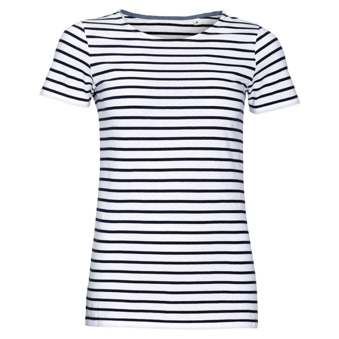 Футболка Miles Women белая с темно-синим, XS