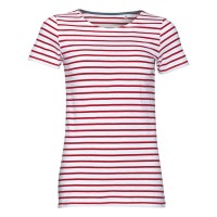 Футболка Miles Women белая с красным, XS