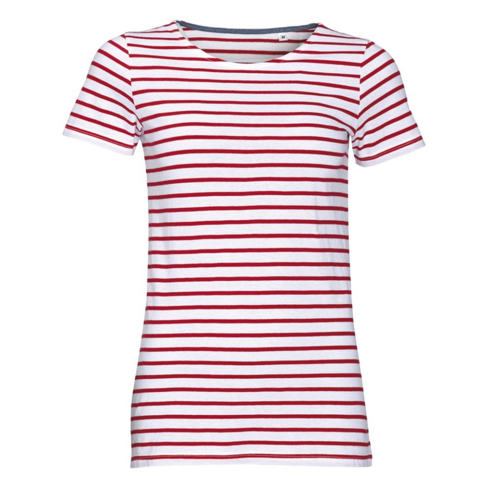 Футболка Miles Women белая с красным, XS