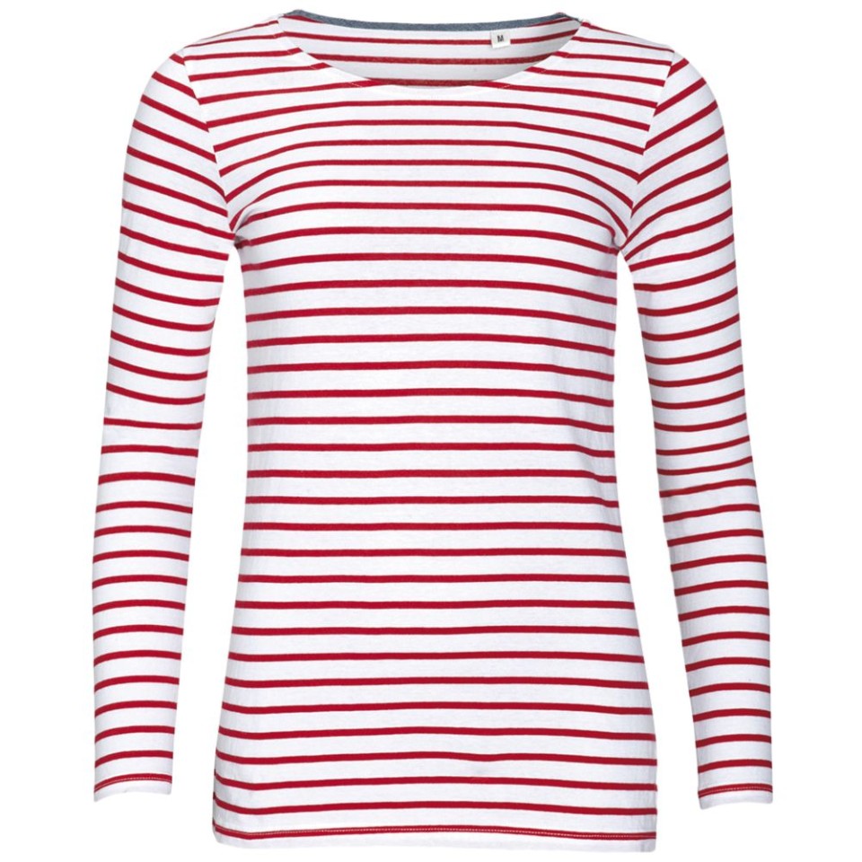 Футболка женская Marine Women, белый/красный, XL