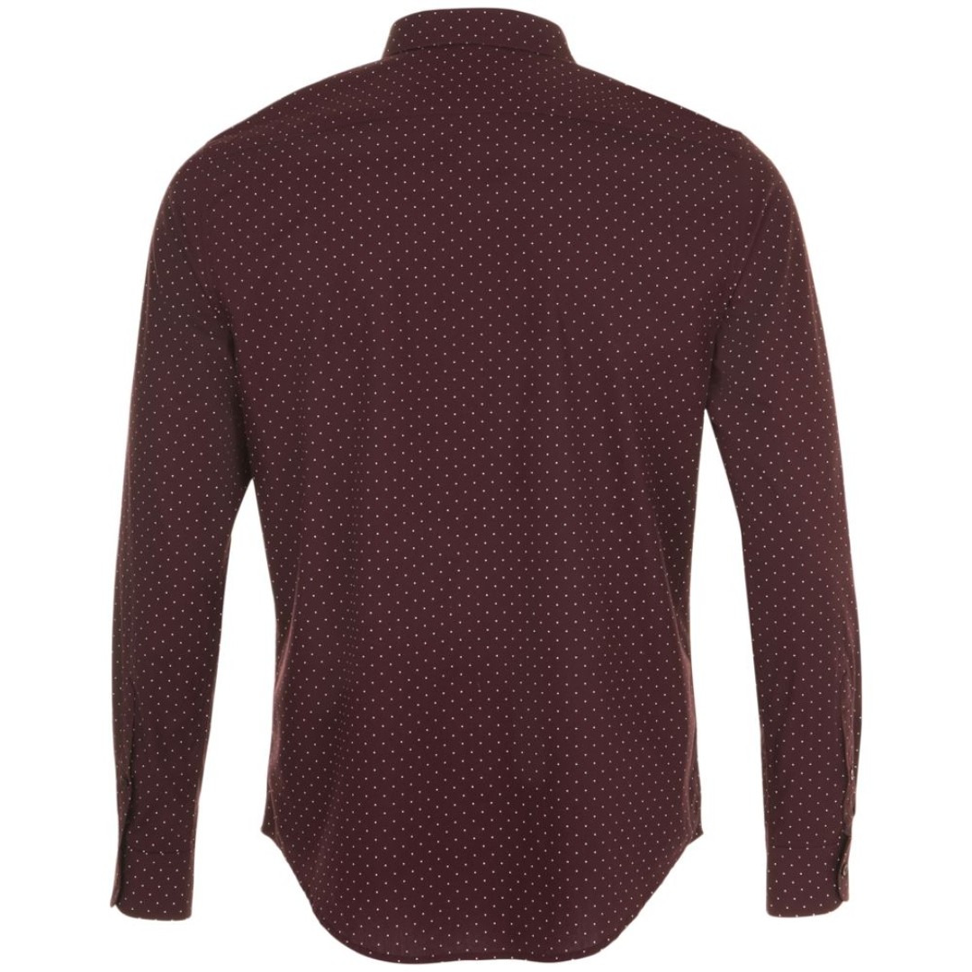 Рубашка мужская Becker Men, бордовая с белым, 3XL