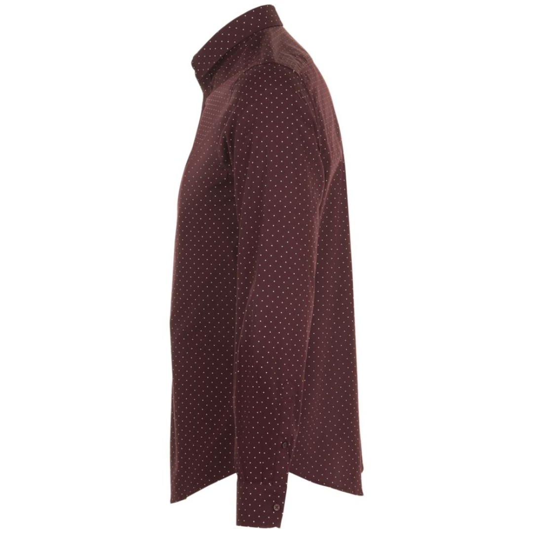 Рубашка мужская Becker Men, бордовая с белым, 3XL