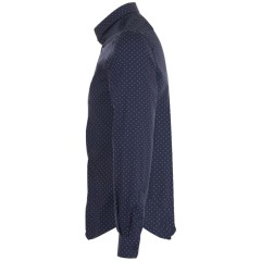 Рубашка мужская Becker Men, темно-синяя с белым, 3XL