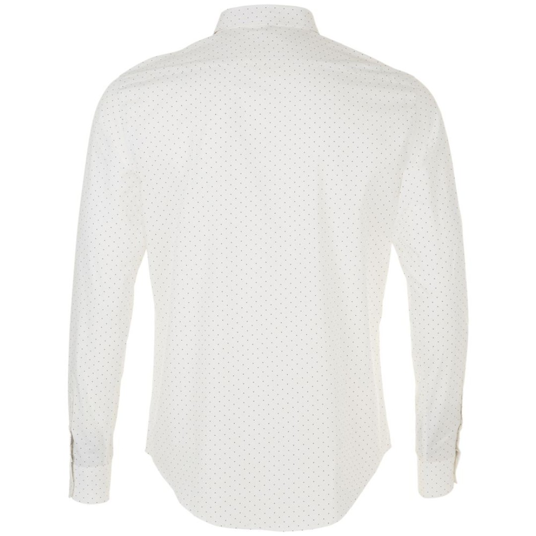 Рубашка мужская Becker Men, белая с темно-синим, 3XL